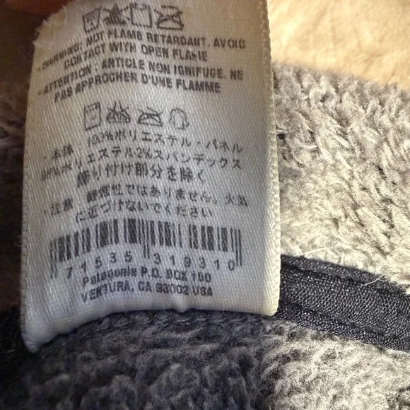 Vintage Patagonia R3 Fleece Jacket Men Large Gray Polartec Hi-Loft Full Zip